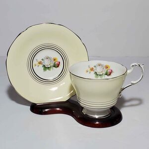 Paragon Teacup and Saucer Yellow Vintage